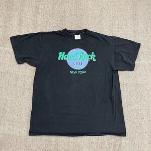 Vintage New York Hard Rock Cafe shirt mens XL black 1990s single stitch